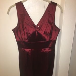 Cranberry Metallic Cocktail Dress